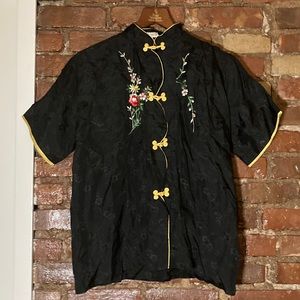 Vintage Hand Embroidered Japanese top